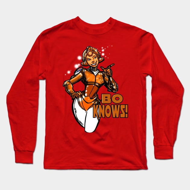 Bo Knows! Long Sleeve T-Shirt by GeoffreyGwin